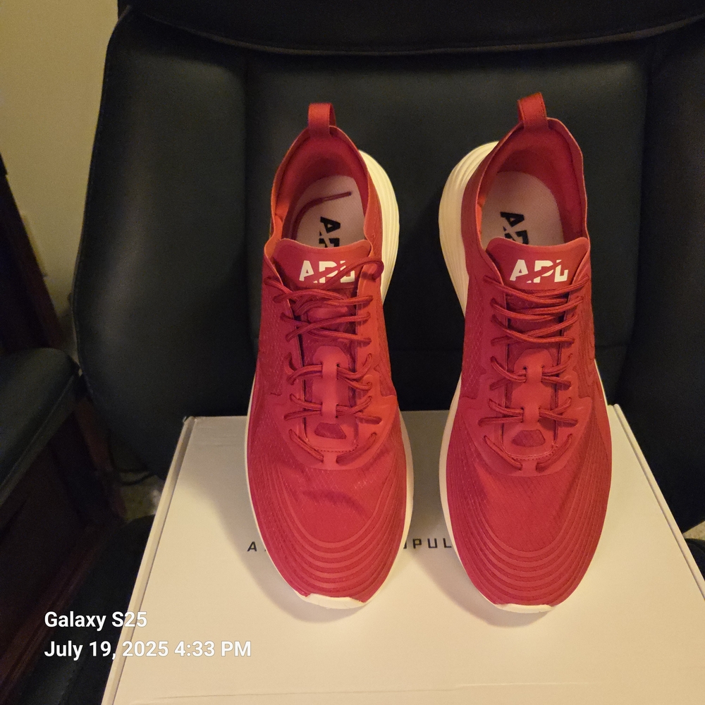 Mens APL Red Athletic Sneakers, New